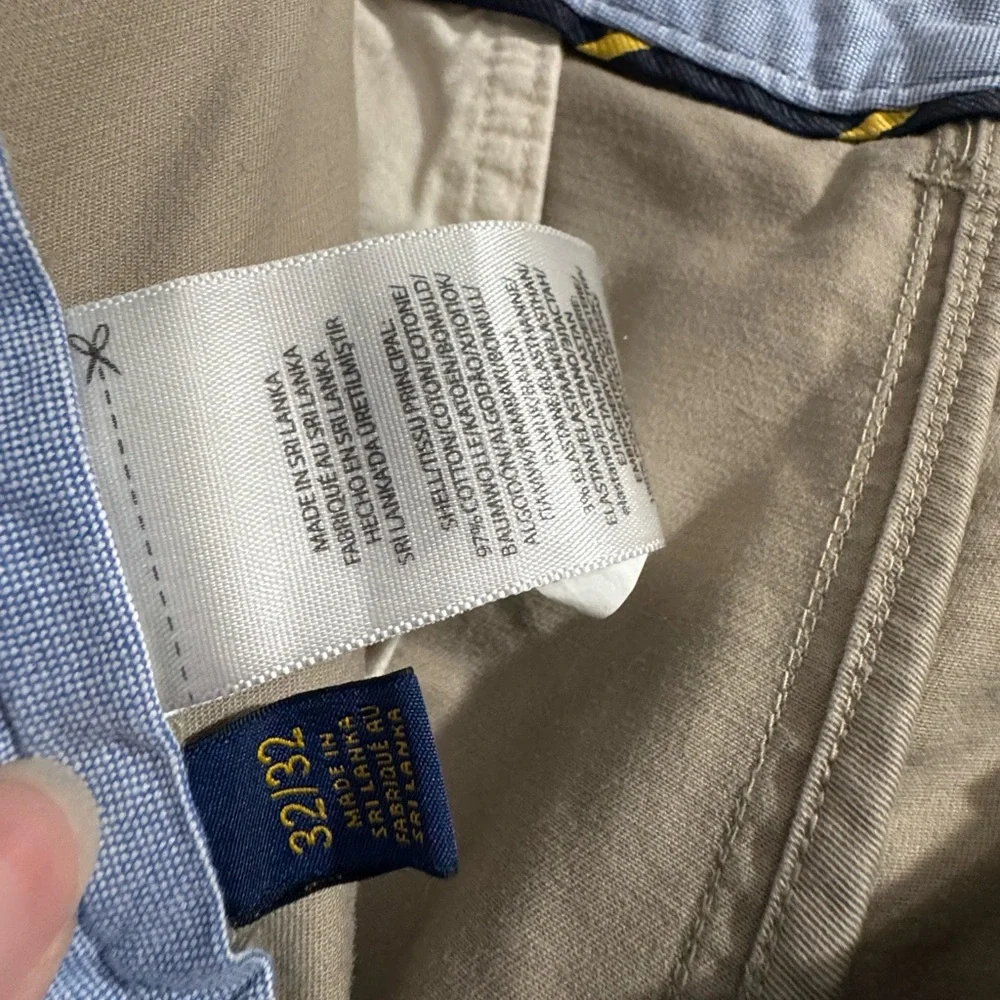 Embroidered Polo Khaki Pants